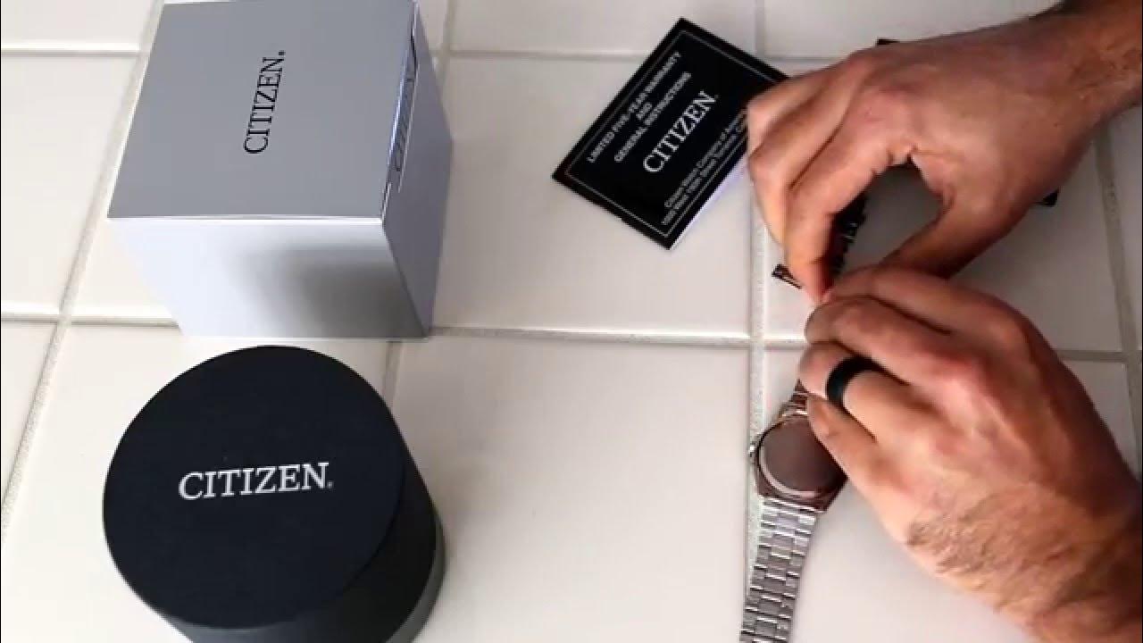How to shorten your new Citizen watch band (non pin style) using a nail