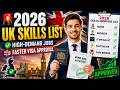 🚨 2026 UK Skills Shortage List | High-Demand Jobs | Faster UK Visa Approval