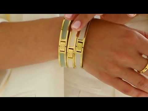 Gold bangle stack by Florence London Jewellery