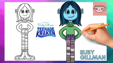 How To Draw Ruby Gillman | Teenage Kraken | Cute Easy Drawing Tutorial