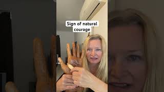 Palm ridge marking that reveals natural courage. palmreading courage palmistry personality