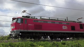 ﾚｯﾄﾞｻﾝﾀﾞｰEF510-3牽引高速貨物【4K】4095ﾚ名古屋→米原→新潟