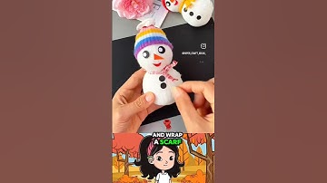 DIY VIRAL SNOWMAN ⛄🤒 diy snowman #diy #clayart #handmadehome #art #shorts #shortvideo #clay