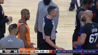 Taj Gibson want to fight Chris Paul. Sends him flying with an elbow | Suns vs Knicks