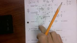 Pre Calc Unit 1 Test Review #'s 1-7