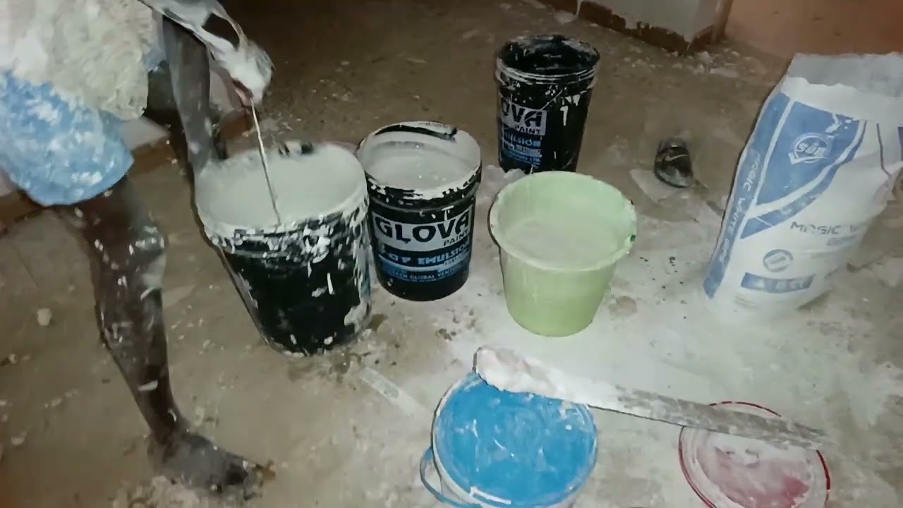 How to mix pop screeding paint for internal wall screeding #+2348063098718