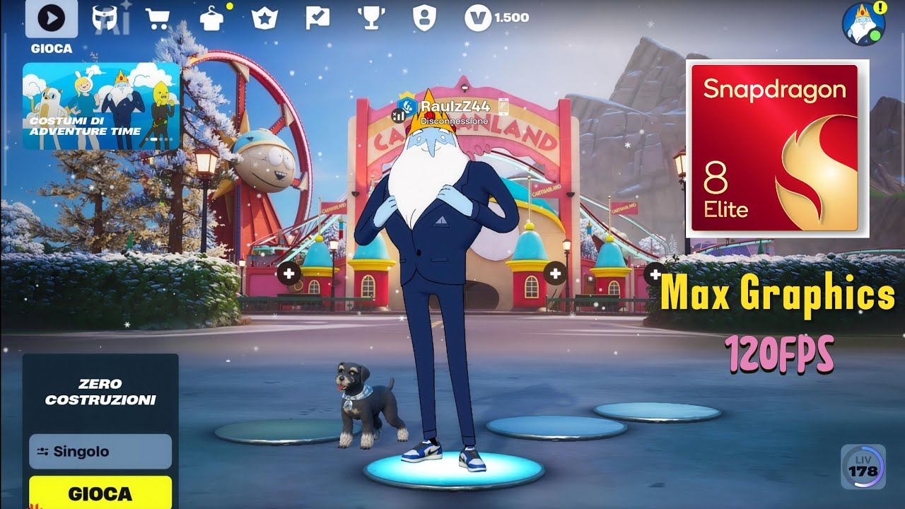 FORTNITE MOBILE at 120 FPS 😱 MAX GRAPHICS + SOLO WIN (ICE KING)