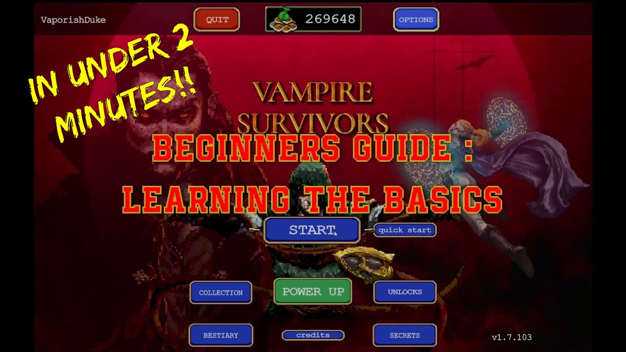 Vampire Survivors, 2023 Guide for Complete Beginners