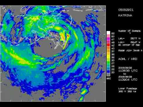 Hurricane Katrina at Landfall, Aircraft-Centered (2005.08.29)