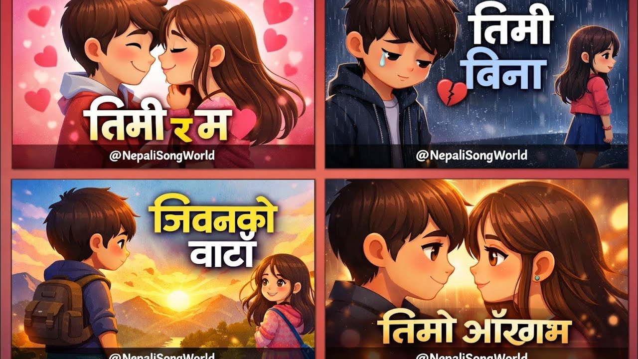 तिमी र म | Nepali Romantic Love Song | AI Generated Song | @NepaliSongWorld