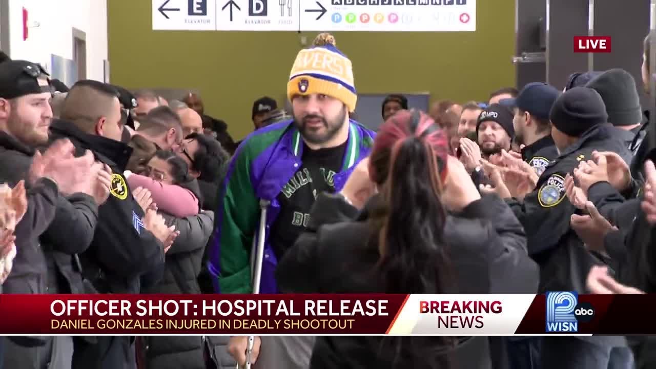 Milwaukee police officer injured in shootout a week ago leaves hospital ...