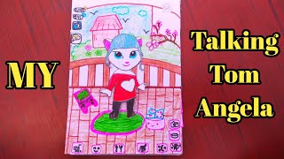 My talking angela paper quiet book / My talking tom paper game / paper craft... #shorts