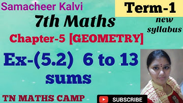 7th TN Maths Term-1 EX-(5.2)6 to 13 sums, samacheer Kalvi english medium maths