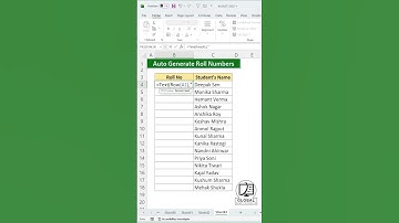🎓 Excel Auto Roll Number Formula | TEXT + ROW Trick ✍️ #excel #exceltips @GlobalComputerWorld