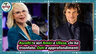 Ascolti tv ieri Amici e Ulisse, chi ha trionfato  Dati e approfondimenti