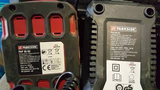 Nabíjačky a batérie PARKSIDE 20V PLG 20 A1-2.5A A2-3.5A B1-4.5A Charger & battery