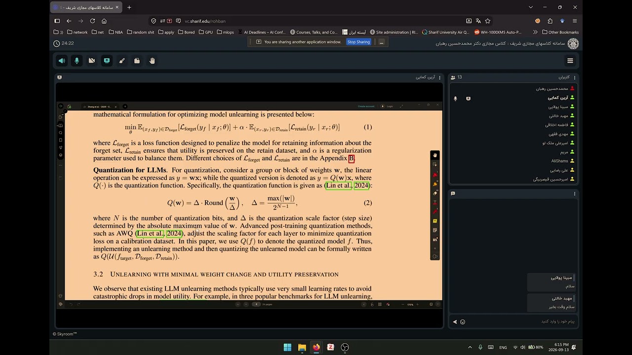 mlsec journal club: Catastrophic Failure of LLM Unlearning via Quantization