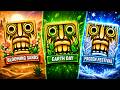 Temple Run 2 REVERSE GAMEPLAY -  EARTH DAY VS BLOOMING SANDS VS FROZEN FESTIVAL