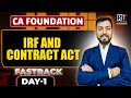 Day 1 - Law Fastrack | Indian Regulatory Framework + Contract Act Start | CA Foundation Sept 25