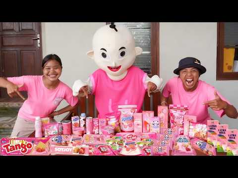 EATING EVERY PINK FOOD!?