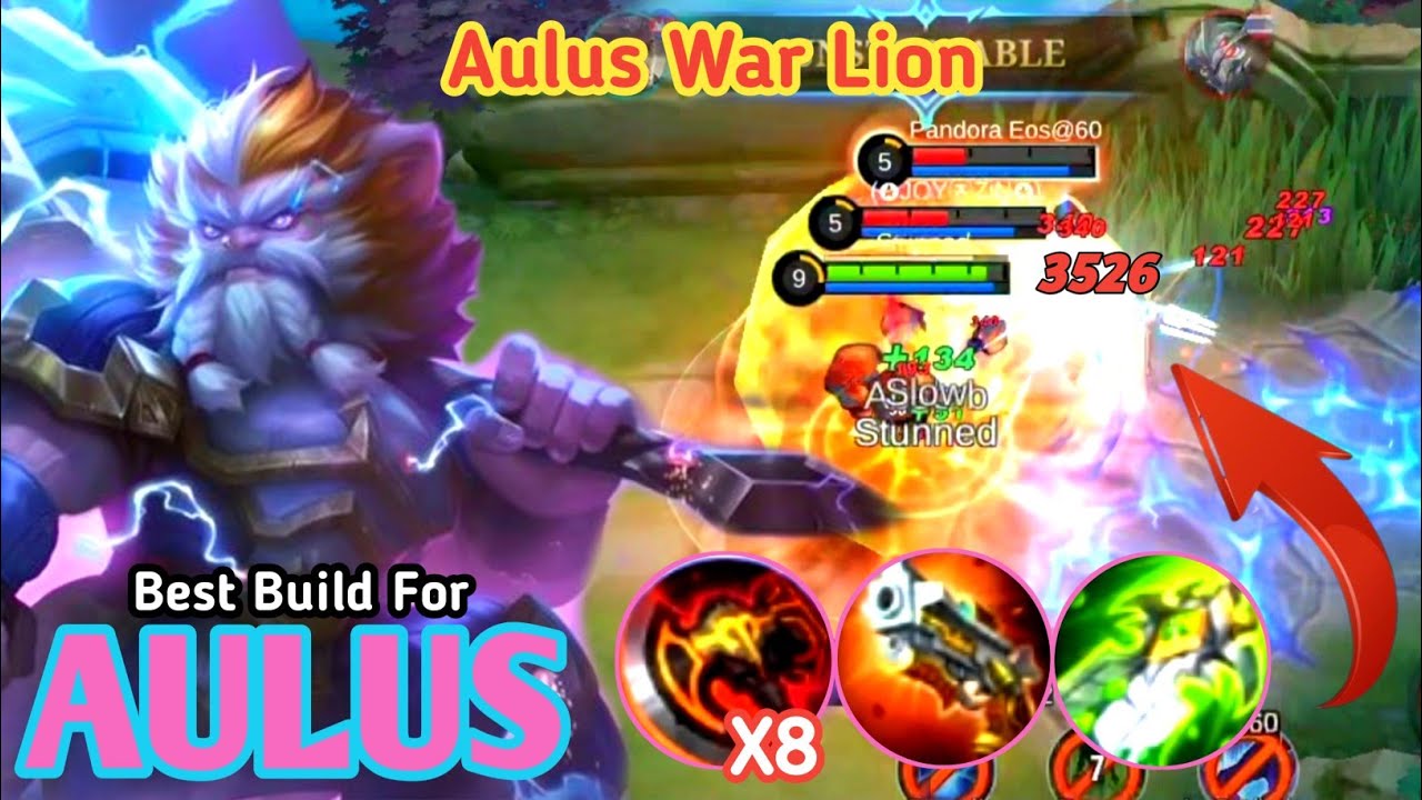 AULUS WAR LION BEST BUILD HIGH DAMAGE !! BUILD TOP 1 GLOBAL AULUS ~ MOBILE LEGENDS