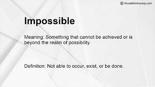 Impossible Meaning