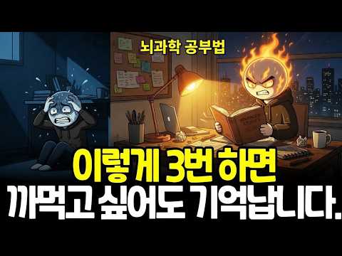 뇌과학 공부법 | 이렇게 3번 하면 절대 안 까먹습니다 (진짜 이유 밝혀드립니다)