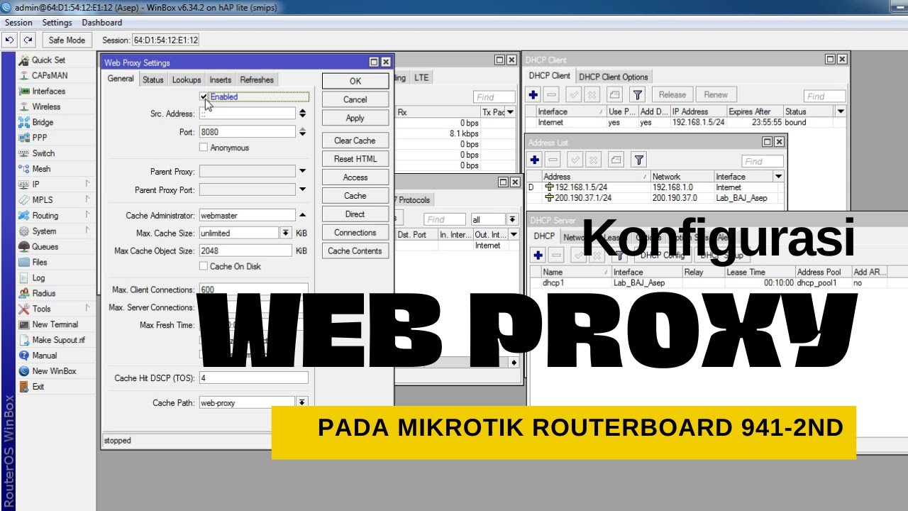 Konfigurasi Web Proxy Pada Mikrotik - YouTube