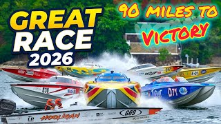 Great Race 2026 , 90 miles to victory.