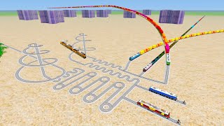 CAN A TRAIN SURVIVE THE IMPOSSIBLE SKY BRIDGE TRACKS🥶 BEAMNG DRIVE TRAIN SIMULATOR
