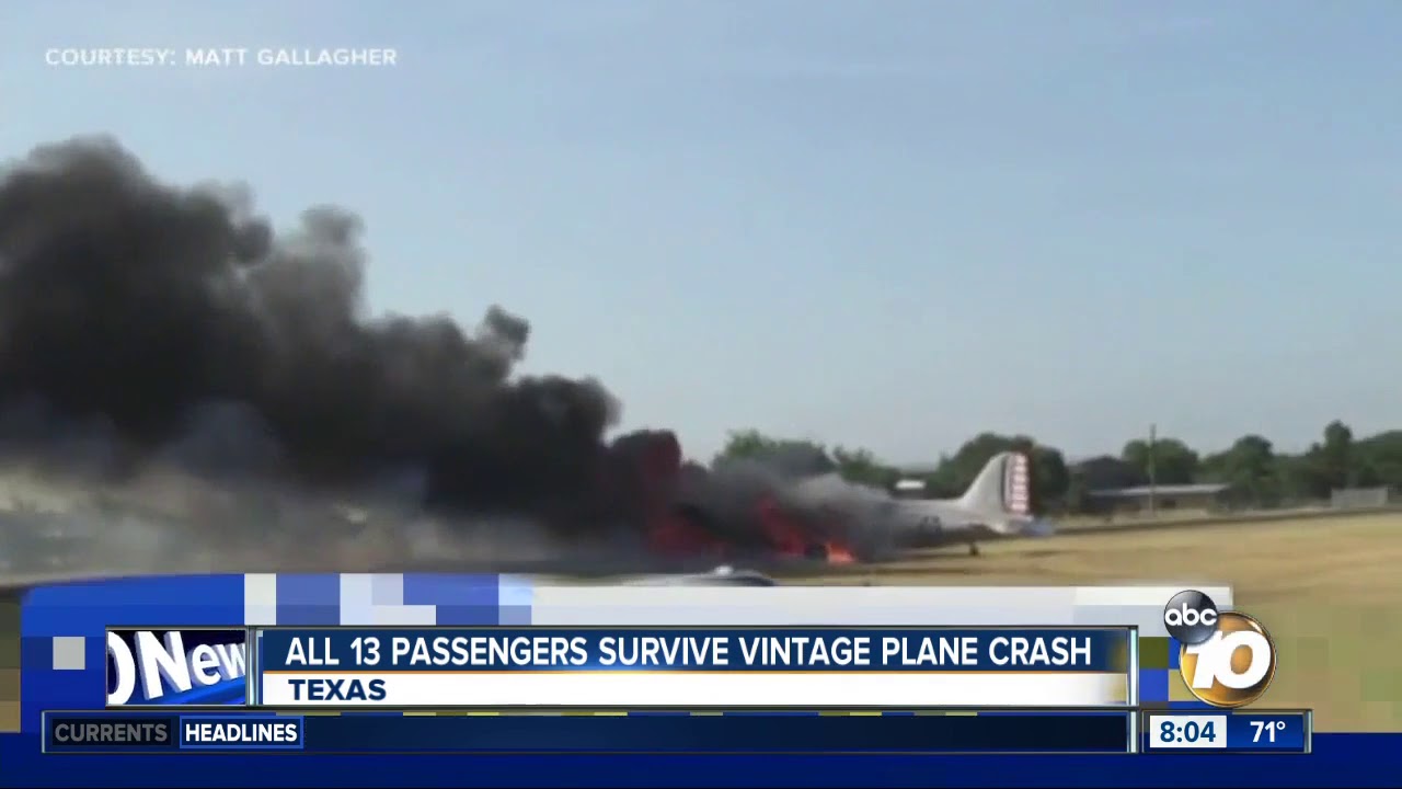 All 13 passengers survive wintage plane crash