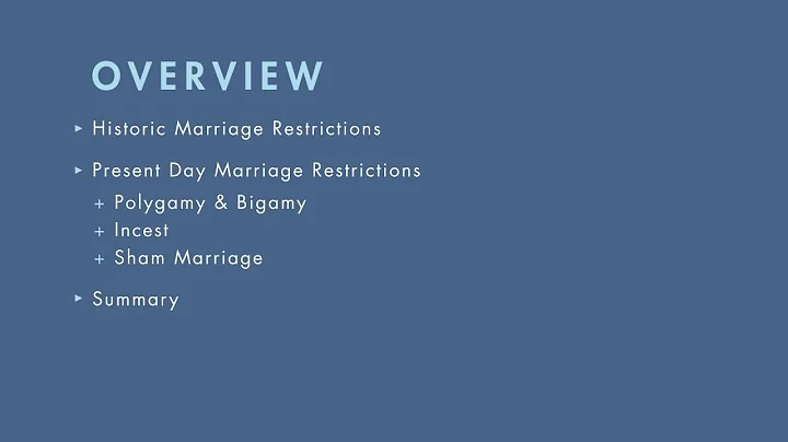 Family Law tutorial: Marriage Restrictions | quimbee.com - DayDayNews