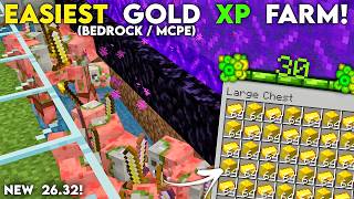 EASIEST 26.32 GOLD FARM in Minecraft Bedrock! (Super Fast!)