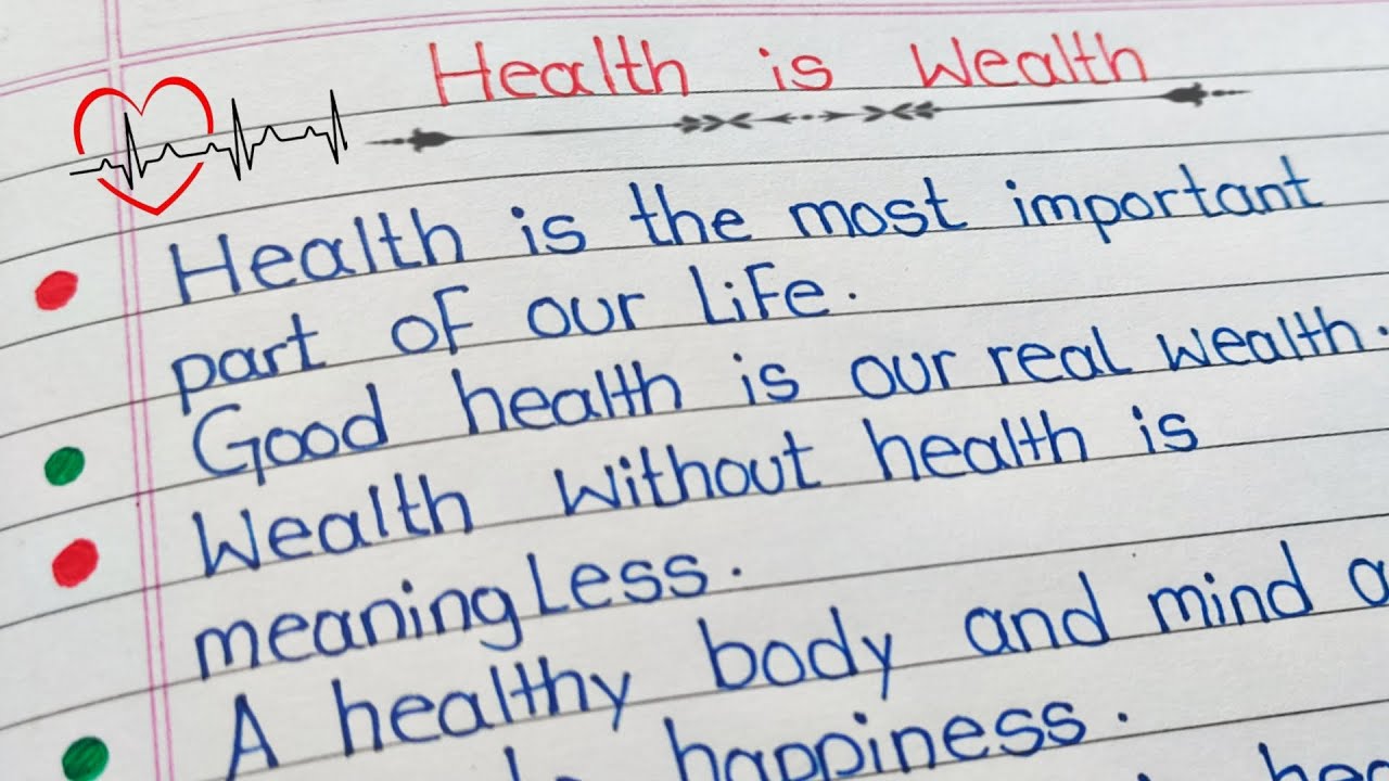 Write 10 Lines On Health Is Wealth In English. || Few Lines On Health Is Wealth.