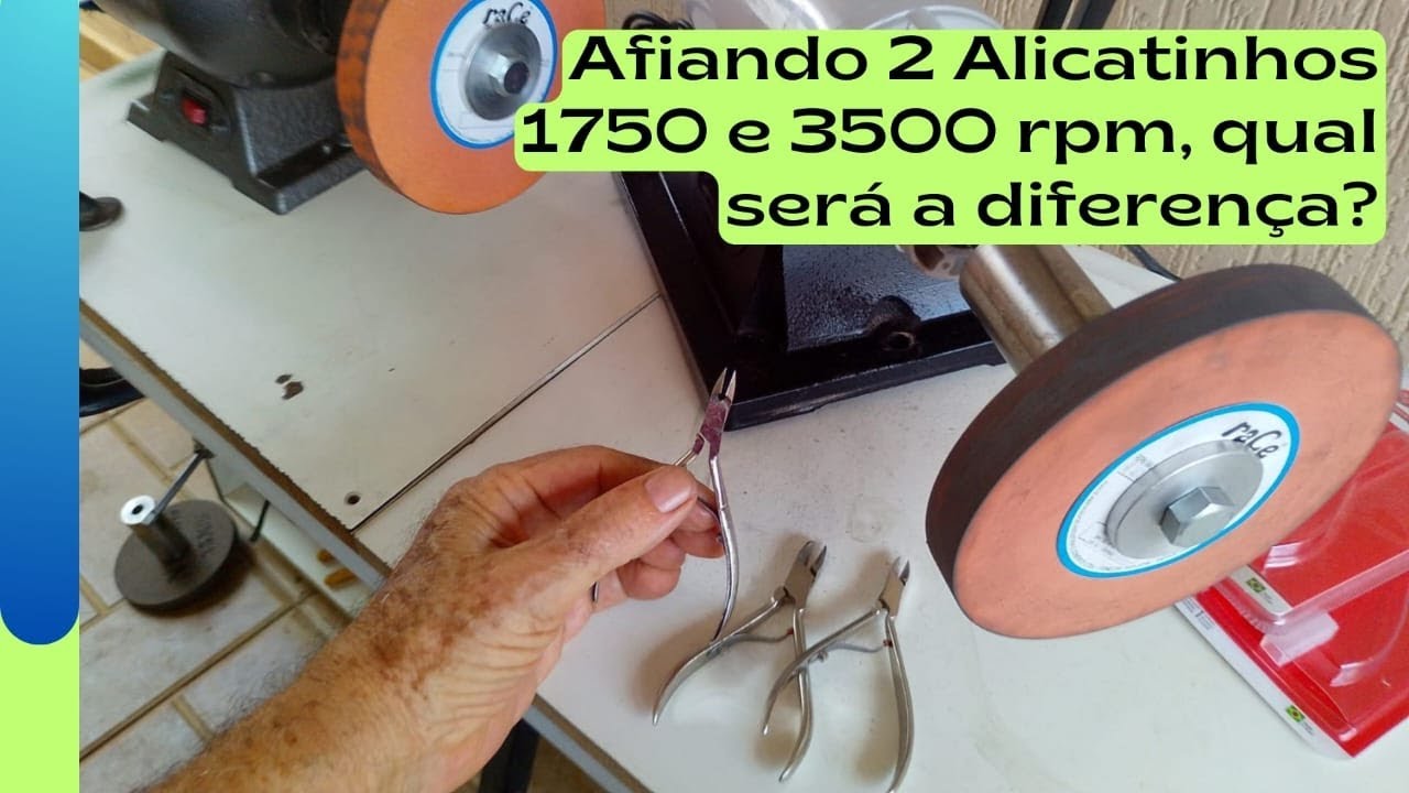 Afiando 2 Alicatinhos 1750 e 3500 rpm, qual será a diferença?
