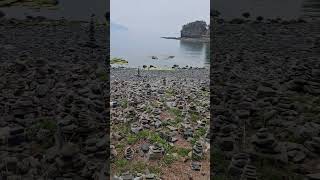 고성 상족암 몽돌해변의 돌탑들~~