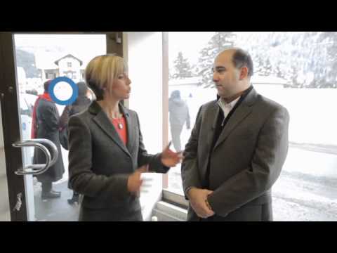 Thomson Reuters President of Global Sales Christopher Perry speaks with Edie Lush at Hub Davos