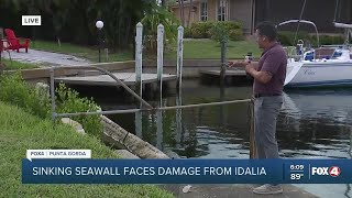Sinking sea wall concerns in Punta Gorda