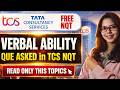 TCS Free Verbal Ability PYQ | Most Important Topics in Verbal Ability | Cutoff &amp; Scoring Topic