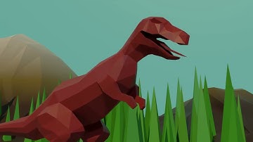 Jurassic Park inspired Low Poly Dino - Blender 3D
