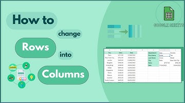 Google Sheets: How To Change Rows To Columns