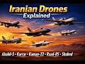 Iranian Drones Explained – Ababil-5, HESA Karrar, Kaman-22, Raad-85 & Shahed UAVs in Action