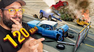 BeamNG: Quelle voiture est la plus fragile à 120 km/h ?