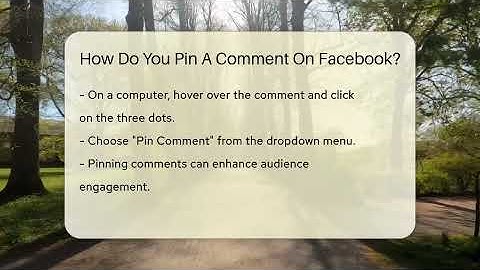 How Do You Pin A Comment On Facebook? - Everyday-Networking
