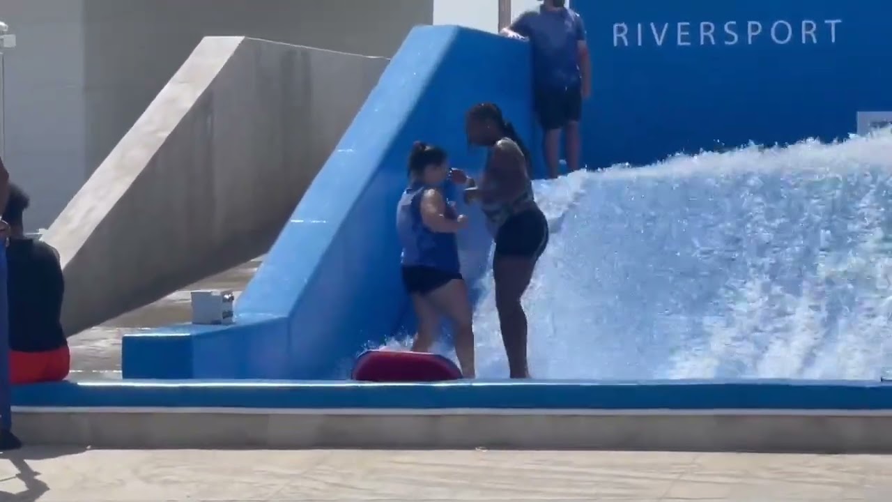 OKC Riversport-Tavia tries surfing