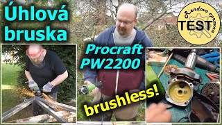 úhlová bezkartáčová bruska Procraft PW2200