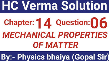 H.C. Verma Solutions - Some Mechanical Properties of Matter - Chapter 14, Question 6