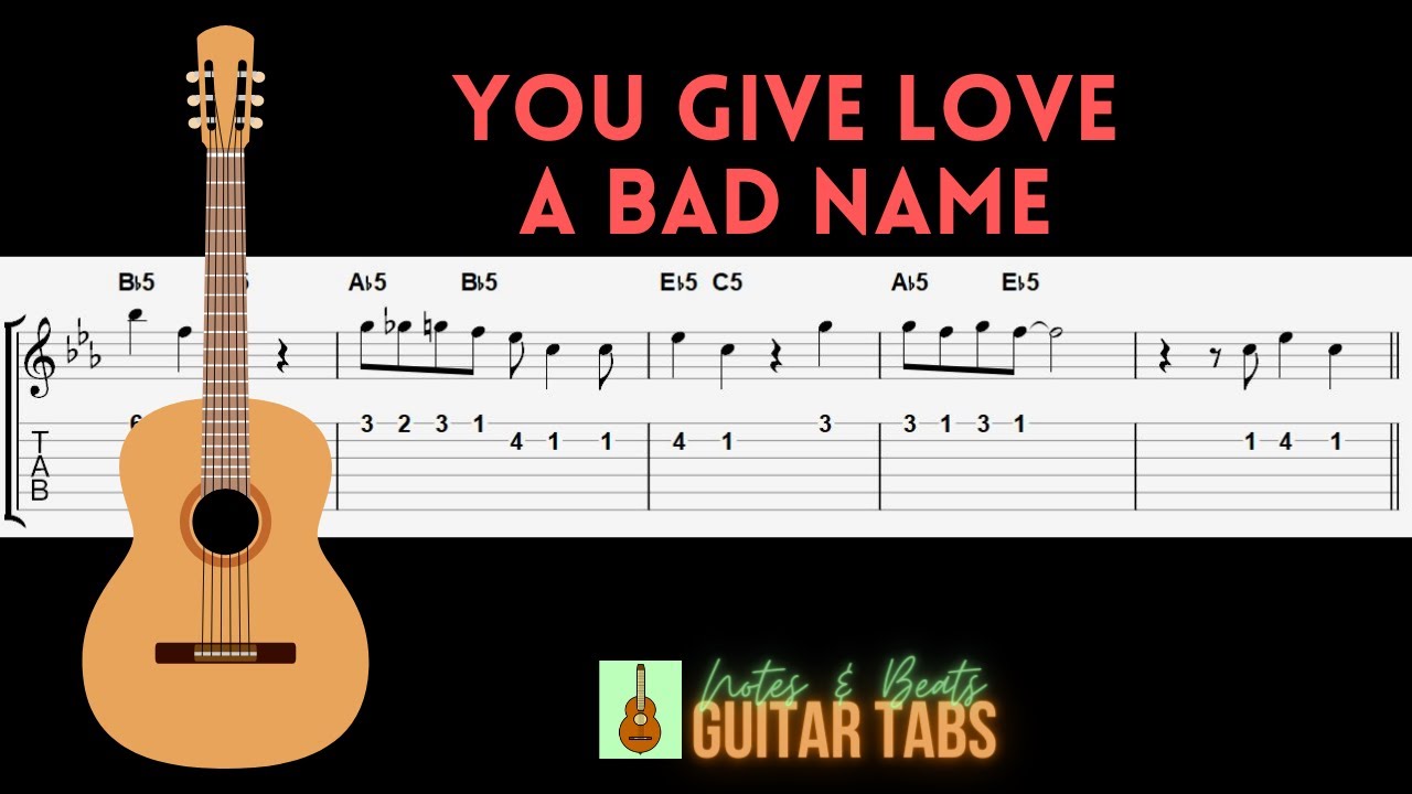 Bon Jovi- You Give Love A Bad Name GUITAR TAB