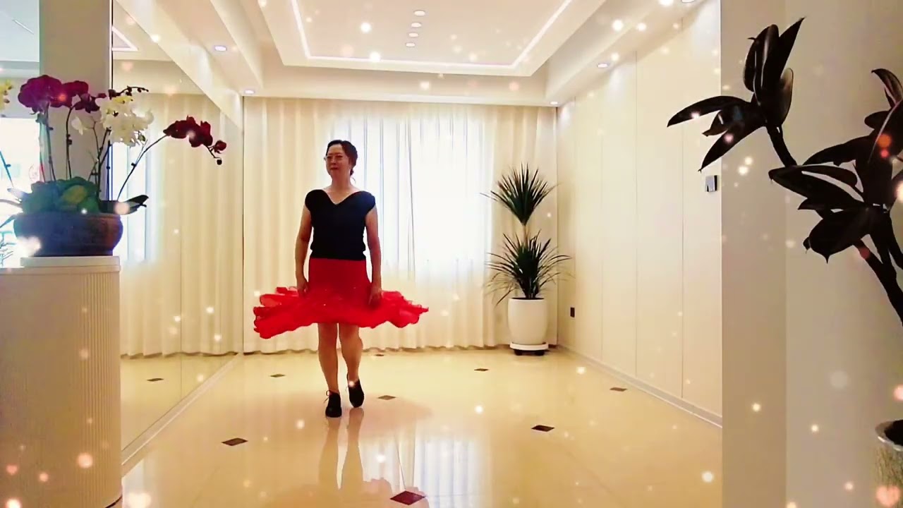 Woman Flower Line Dance Demo 