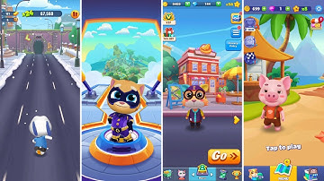 Talking Tom Gold Run,Talking Tom Hero Dash,Pet Runner,Running Pet (Android/iOS) Gameplay